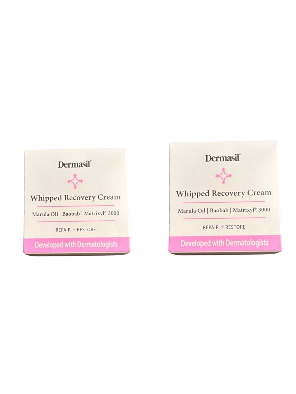 2 x Dermasil Whipped Recovery Cream Marula Oil, Baobab, Matrixyl 3000 1.7fl Oz